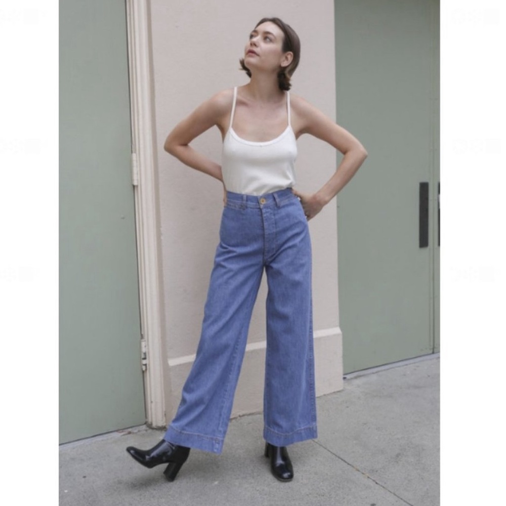Caron Callahan Denim Blue Stewart Pant Sz 2